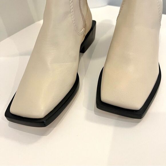 Schutz Guily Up Stretch Napa Leather Over the Knee Boots in Eggshell 5, NWOB - Picture 4 of 11